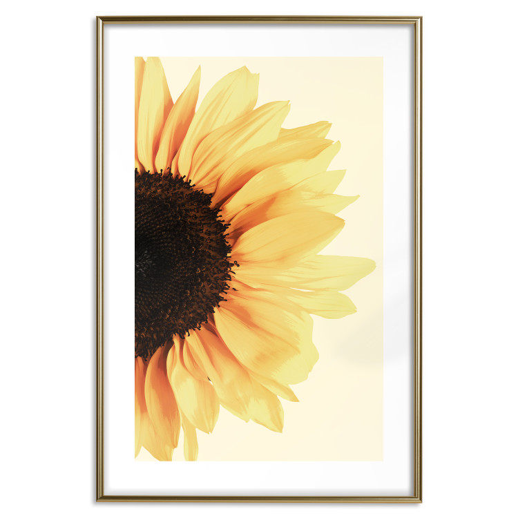 Poster Closer to the Sun - natural sunflower on a gently yellow background 135761 additionalImage 4