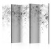 Room Divider Touch of Nature - Third Variant II (5-piece) - Black and white forest 136161