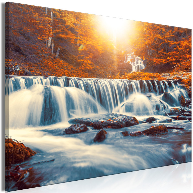 Large canvas print Awesome Waterfall - Orange [Large Format] 136361 additionalImage 2