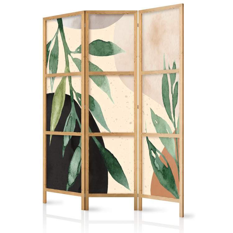 Room Separator Harmony of Nature (3-piece) - Green plants in scandiboho style 136561 additionalImage 5