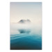 Poster Misty Cove - composition of blue water and light mist against rocks 138761