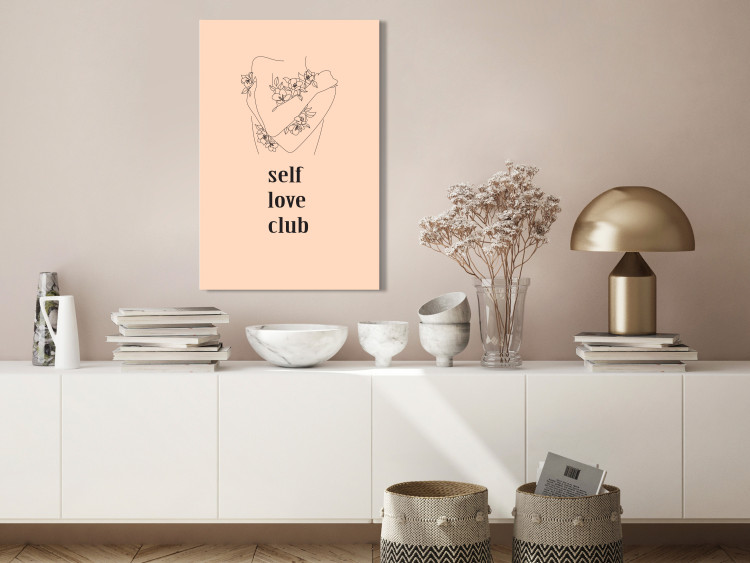 Canvas Self Love Club (1-piece) Vertical - lineart with texts 138861 additionalImage 3
