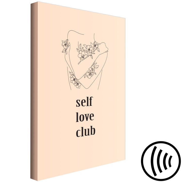 Canvas Self Love Club (1-piece) Vertical - lineart with texts 138861 additionalImage 6