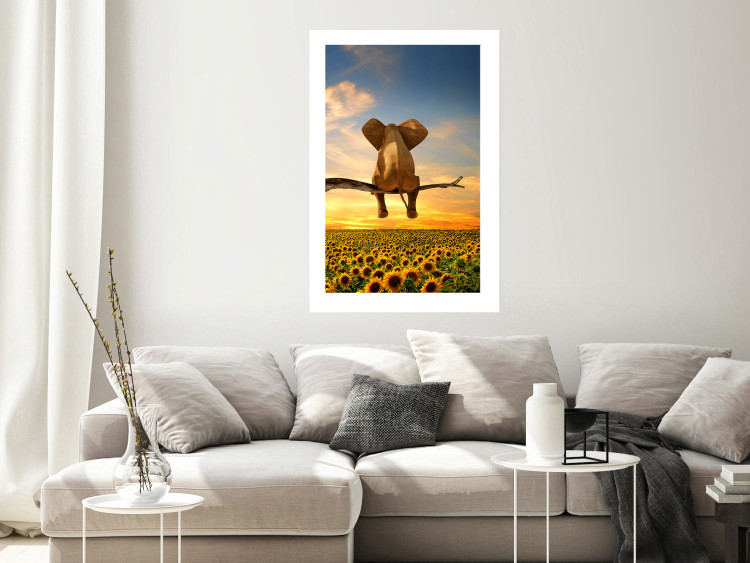 Wall Poster Elephant and Sunflowers [Poster] 142861 additionalImage 11