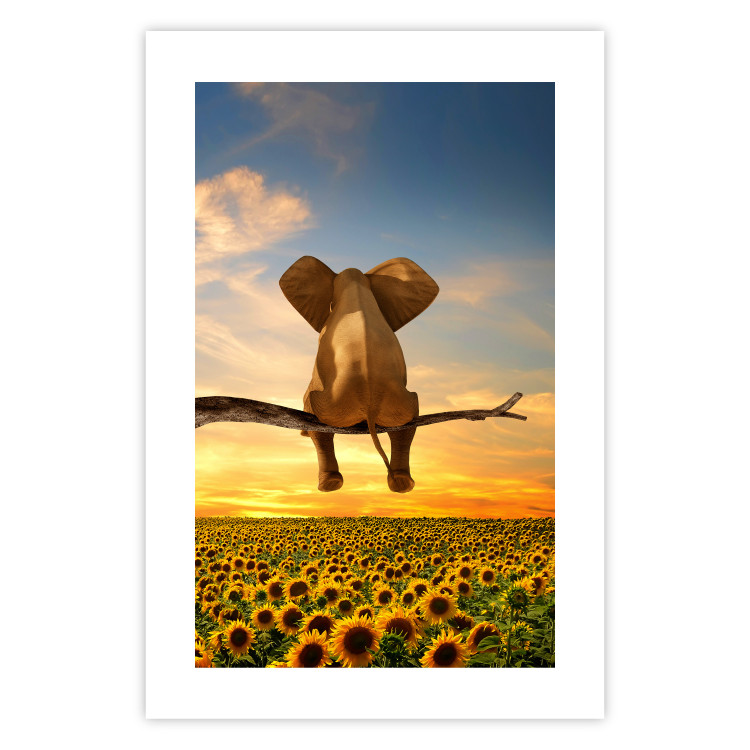 Wall Poster Elephant and Sunflowers [Poster] 142861 additionalImage 24