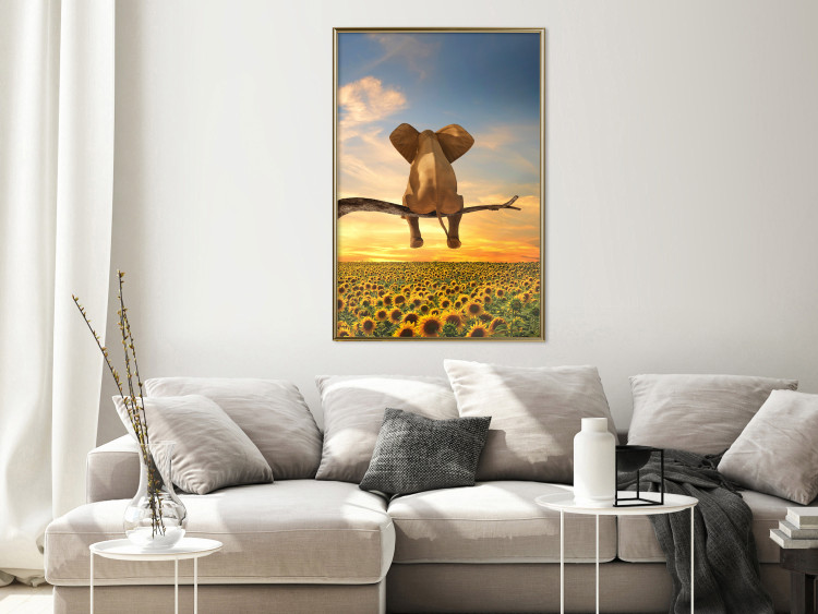 Wall Poster Elephant and Sunflowers [Poster] 142861 additionalImage 17