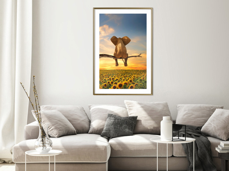 Wall Poster Elephant and Sunflowers [Poster] 142861 additionalImage 13