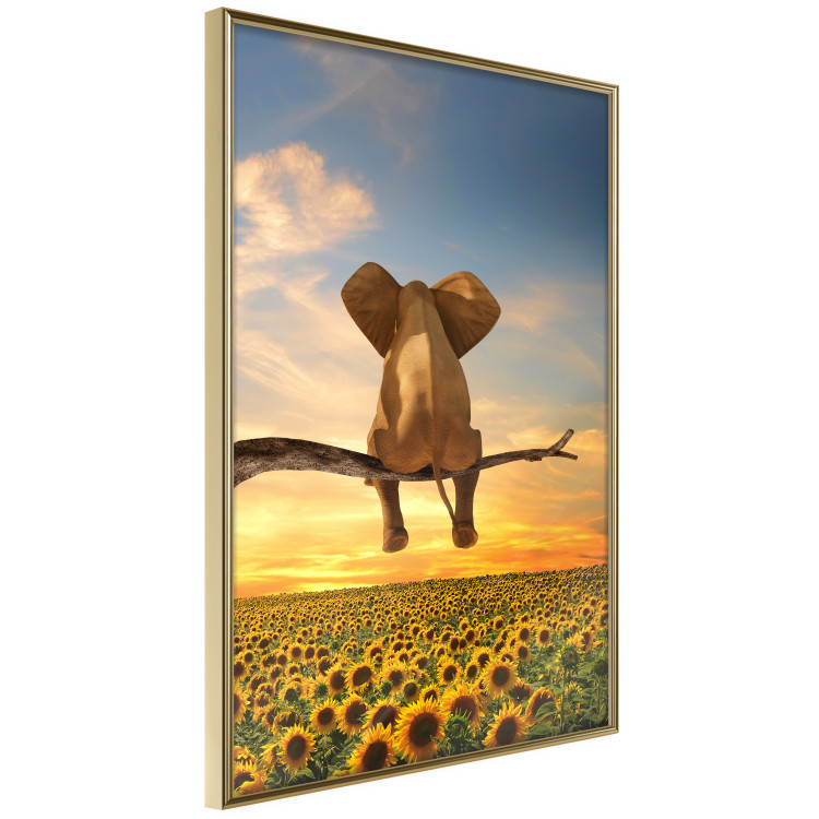 Wall Poster Elephant and Sunflowers [Poster] 142861 additionalImage 7