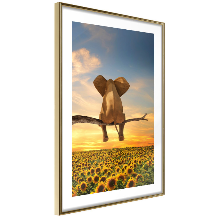 Wall Poster Elephant and Sunflowers [Poster] 142861 additionalImage 8