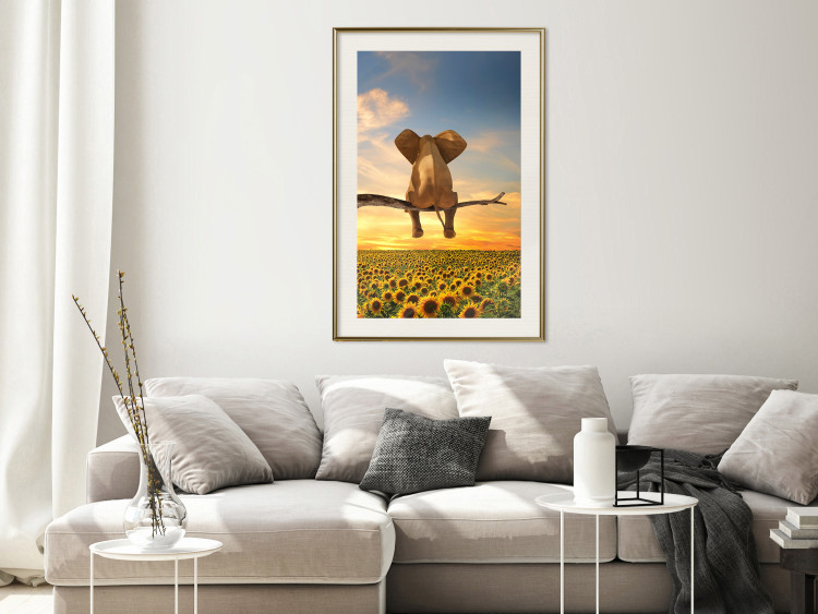 Wall Poster Elephant and Sunflowers [Poster] 142861 additionalImage 15