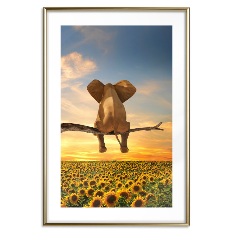 Wall Poster Elephant and Sunflowers [Poster] 142861 additionalImage 19