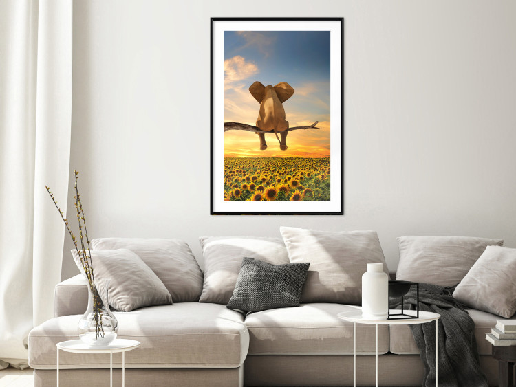 Wall Poster Elephant and Sunflowers [Poster] 142861 additionalImage 16