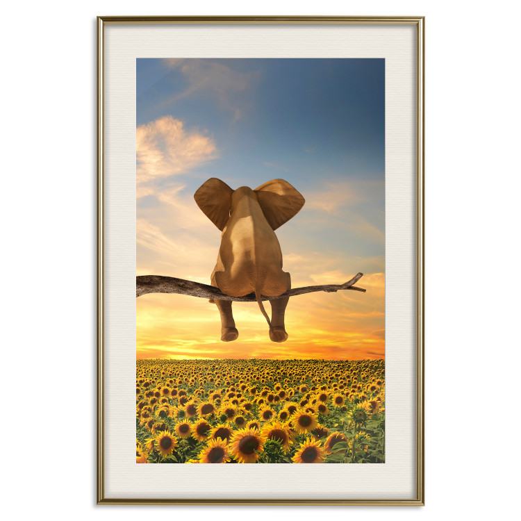 Wall Poster Elephant and Sunflowers [Poster] 142861 additionalImage 23