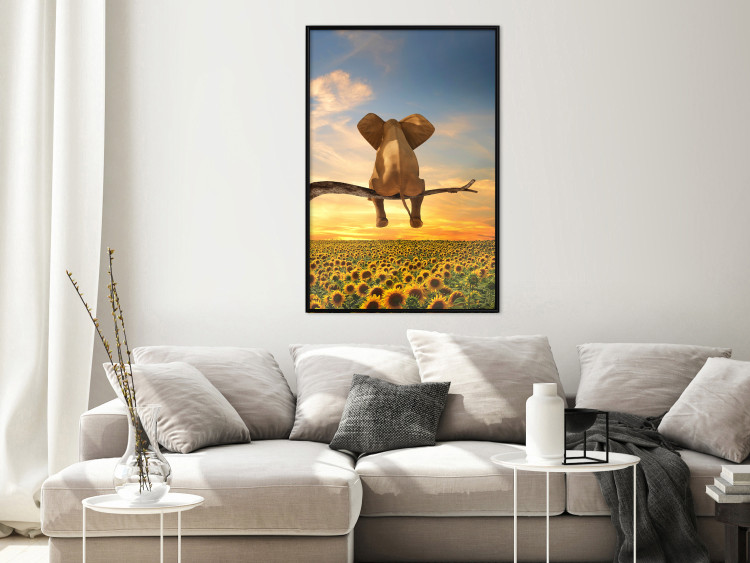 Wall Poster Elephant and Sunflowers [Poster] 142861 additionalImage 12