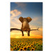 Wall Poster Elephant and Sunflowers [Poster] 142861