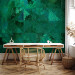 Wall Mural Emerald abstraction - background with composition of triangles and glow effect 143561 additionalThumb 4
