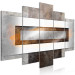 Canvas Art Print Metal in Abstraction (5-piece) - geometric unique composition 144061 additionalThumb 2