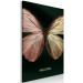 Canvas Art Print Butterfly - Insect With Unusual Wings on a Dark Green Background 145761 additionalThumb 2