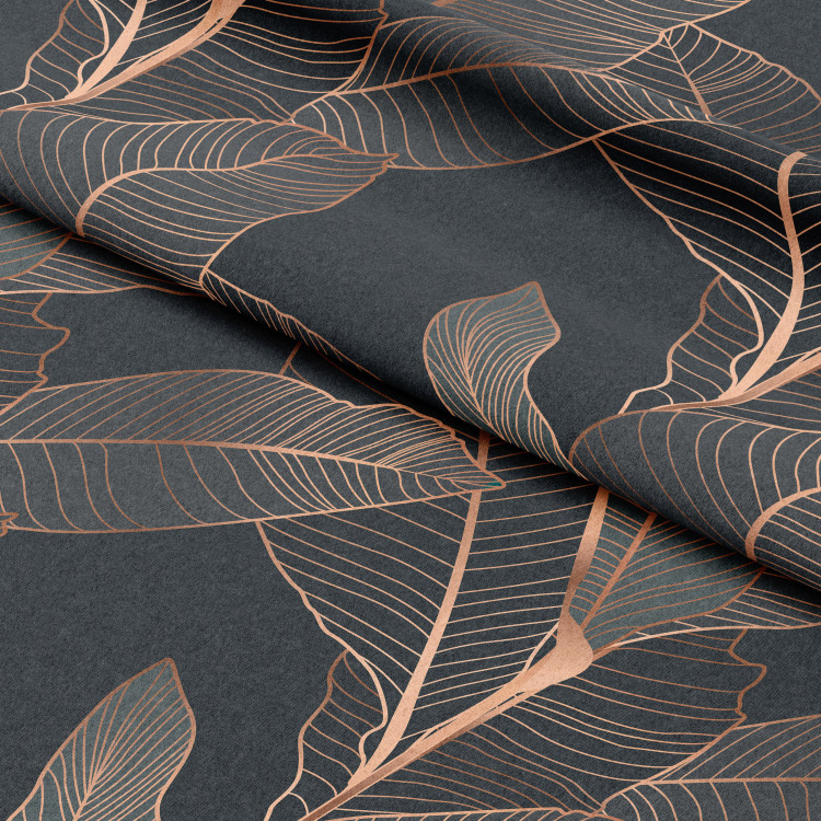 Decorative Curtain Chocolate ficus - a botanical glamour composition in shades of brown 147161 additionalImage 3