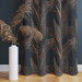 Decorative Curtain Chocolate ficus - a botanical glamour composition in shades of brown 147161 additionalThumb 4