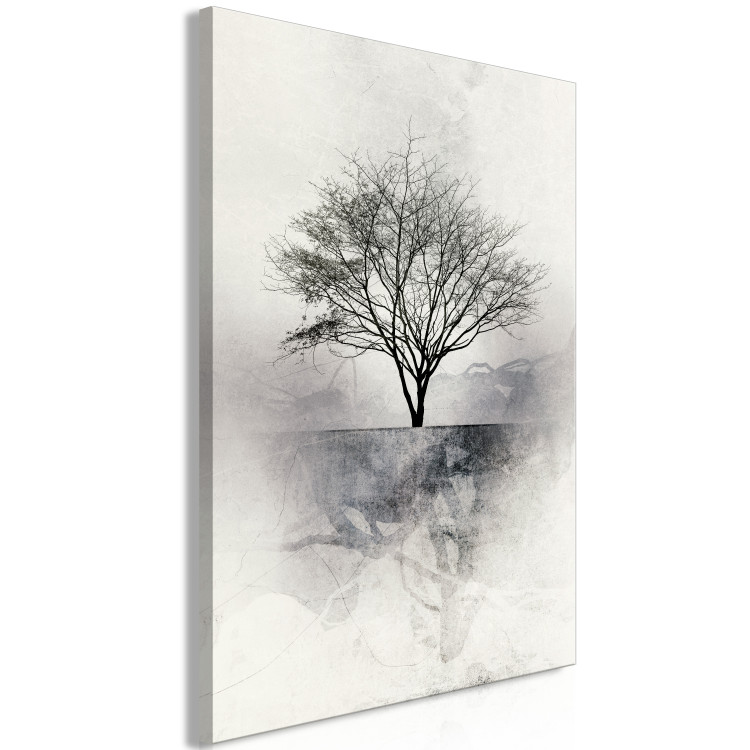 Canvas Art Print Landscape (1-part) - Lone Tree on Bright Abstract Background 149061 additionalImage 2