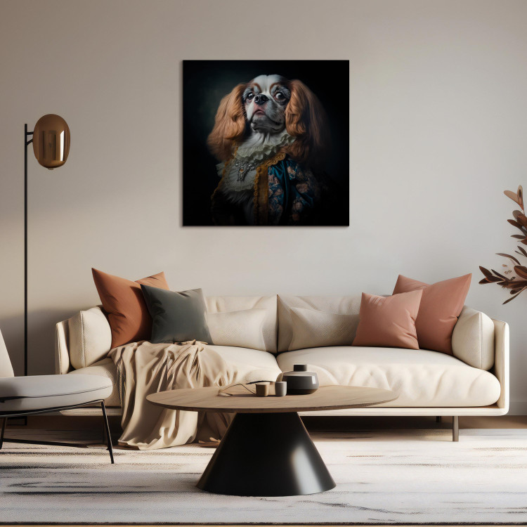 Canvas AI Dog King Charles Spaniel - Proud Aristocratic Animal Portrait - Square 150161 additionalImage 9
