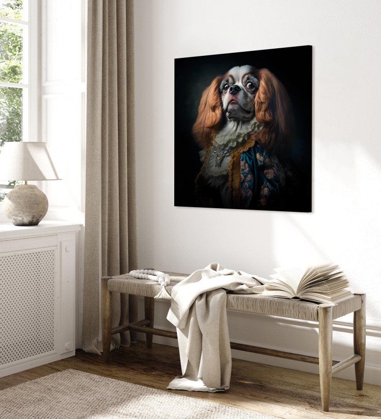 Canvas AI Dog King Charles Spaniel - Proud Aristocratic Animal Portrait - Square 150161 additionalImage 10