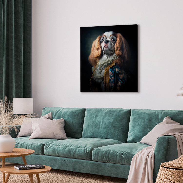 Canvas AI Dog King Charles Spaniel - Proud Aristocratic Animal Portrait - Square 150161 additionalImage 11