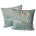 Decorative Velor Pillow Ginkgo Leaves - Composition With a Sketch of Plants on a Marble Background 151361 additionalThumb 2
