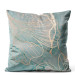 Decorative Velor Pillow Ginkgo Leaves - Composition With a Sketch of Plants on a Marble Background 151361