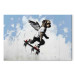 Canvas Print Dog on Skateboard - Graffiti Depicting the Animal in Banksy Style 151761 additionalThumb 7
