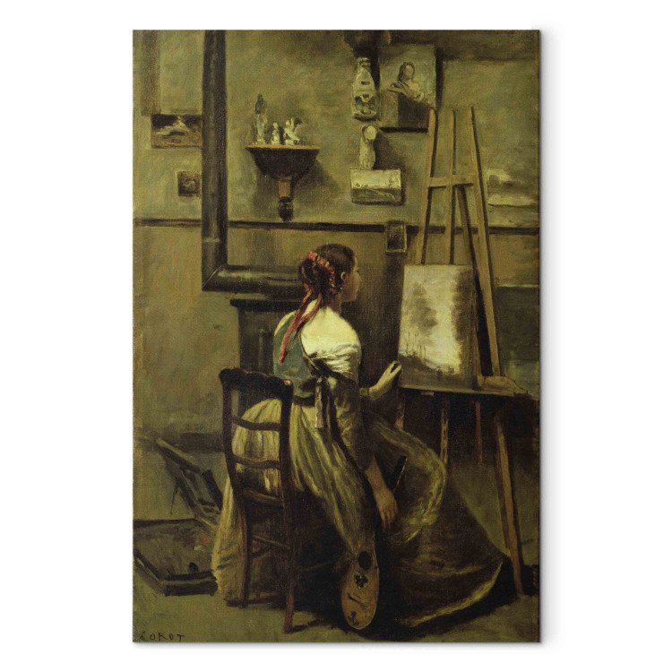 Reproduction Painting The Studio of Corot, or Young woman seated before an Easel 156261 additionalImage 7