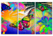 Canvas Art Print Exotic butterflies - triptych 50361