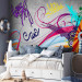 Wall Mural Skateboard - Street Art Mural with Colourful Streak and Patterns on a Gray Background 60561 additionalThumb 6