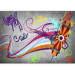 Wall Mural Skateboard - Street Art Mural with Colourful Streak and Patterns on a Gray Background 60561 additionalThumb 3
