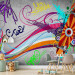 Wall Mural Skateboard - Street Art Mural with Colourful Streak and Patterns on a Gray Background 60561 additionalThumb 4