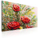 Canvas Print Autumn Roses (1-piece) - Red Flowers Amidst Colorful Leaves 93061 additionalThumb 2