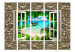 Room Divider Tropical Beach II - stone texture with a window overlooking the sea 95961 additionalThumb 3