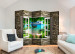 Room Divider Tropical Beach II - stone texture with a window overlooking the sea 95961 additionalThumb 4
