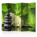 Room Separator Spa Garden II - Zen-style stones and orchid flowers on a nature background 96061