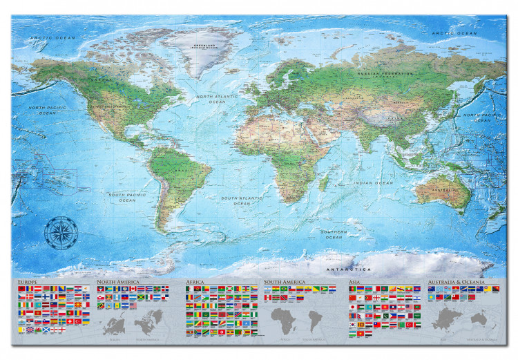 Decorative Pinboard World Map: Blue Planet [Cork Map] 98061 additionalImage 2