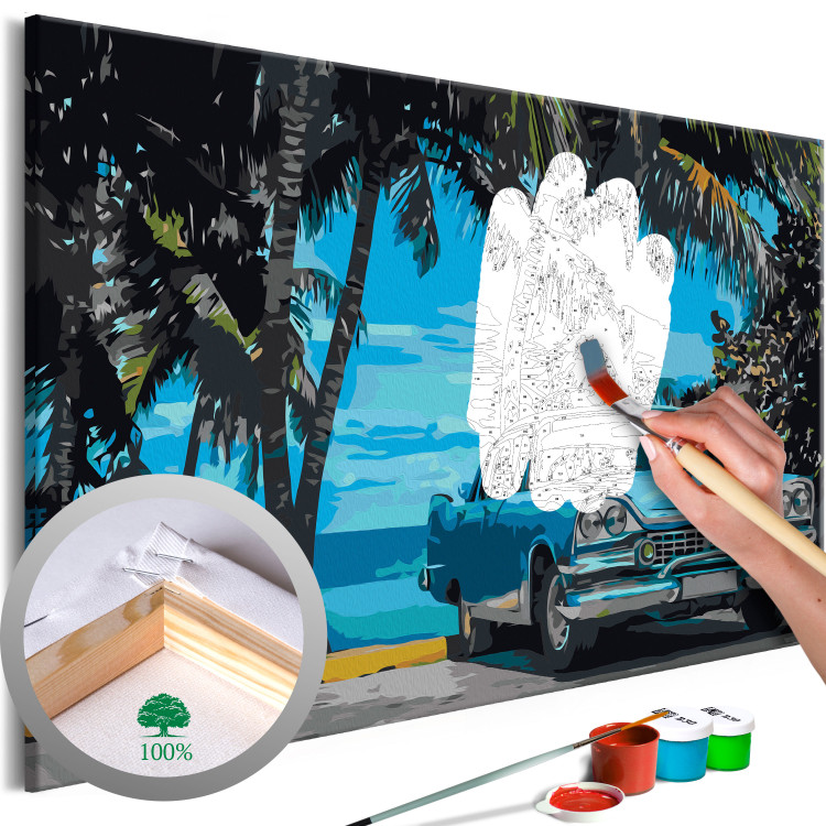 Paint by Number Kit Car under Palm Trees 114171