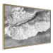 Wall Poster Tide - black and white beach and sea landscape seen from a bird's eye view 115171 additionalThumb 14