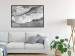 Wall Poster Tide - black and white beach and sea landscape seen from a bird's eye view 115171 additionalThumb 3
