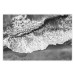 Wall Poster Tide - black and white beach and sea landscape seen from a bird's eye view 115171