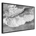 Wall Poster Tide - black and white beach and sea landscape seen from a bird's eye view 115171 additionalThumb 10