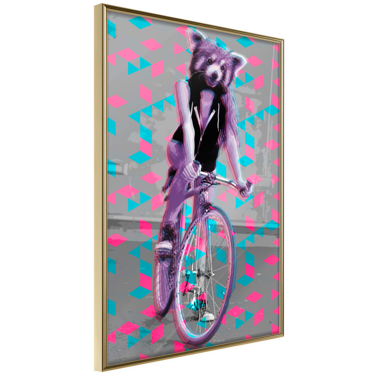 Poster Woman-Monkey on a Bike - geometric abstraction with an animal motif 116971 additionalImage 14
