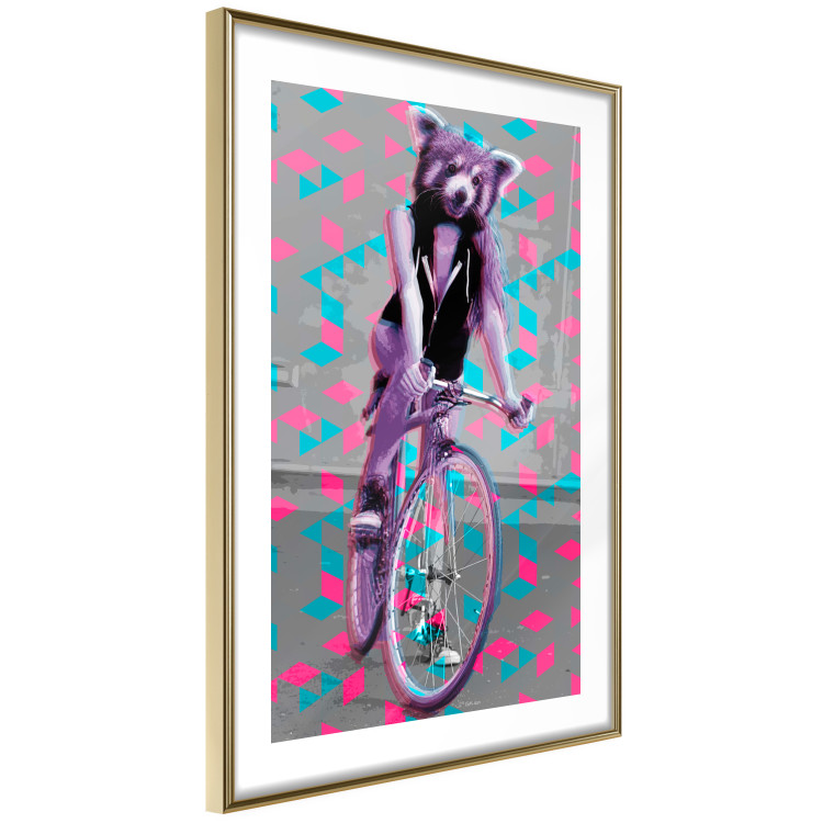 Poster Woman-Monkey on a Bike - geometric abstraction with an animal motif 116971 additionalImage 6
