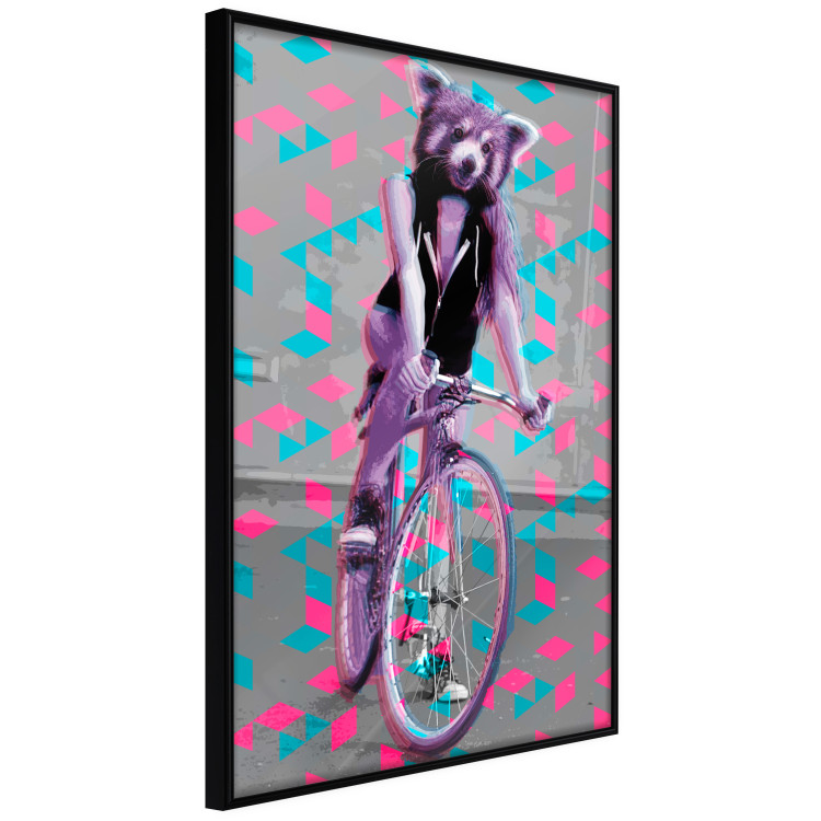 Poster Woman-Monkey on a Bike - geometric abstraction with an animal motif 116971 additionalImage 10