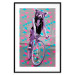 Poster Woman-Monkey on a Bike - geometric abstraction with an animal motif 116971 additionalThumb 17